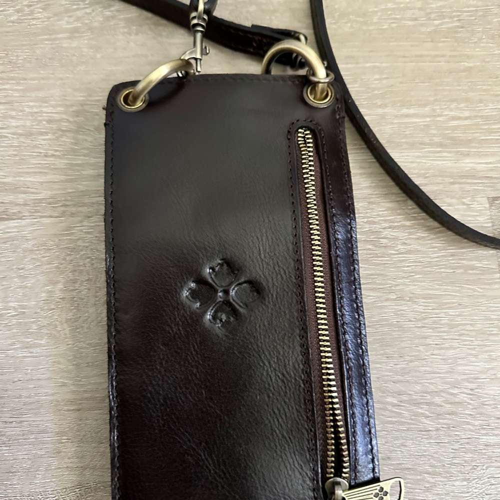 Patricia Nash Pony Hair Fur Leopard Print Wristlet Leather Black Strap - Picture 5 of 8